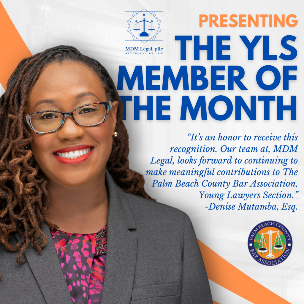 Denise Mutamba Named Member of the Month by The Palm Beach County Bar Association’s Young Lawyers Section